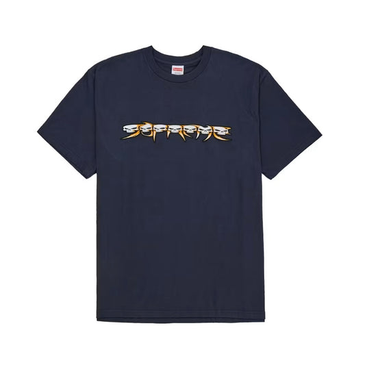 Supreme Shulls Spellout Tee Navy