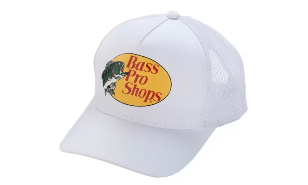 Bass Pro Shop White Trucker Hat