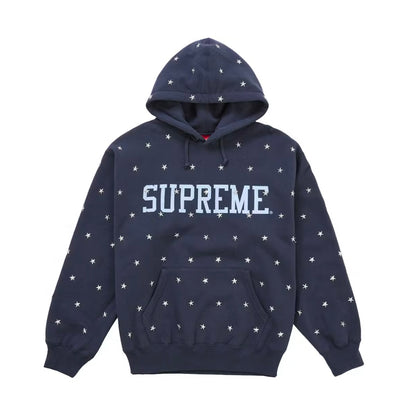 Supreme Star Studded Hoodie Navy