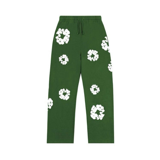 Denim Tears Cotton Wreath Baggy Sweatpants Green