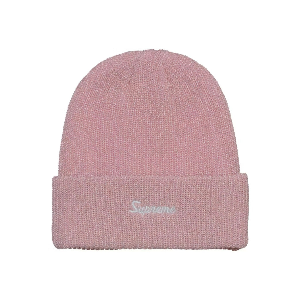 Supreme Loose Gauge Beanie Pink Reflective