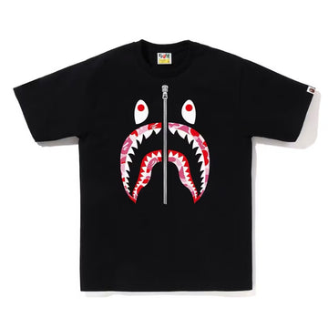 Bape ABC Camo Shark Tee Black Pink