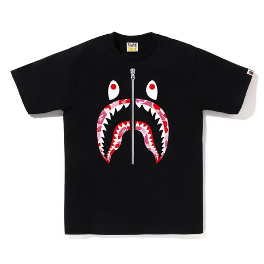 Bape ABC Camo Shark Tee Black Pink