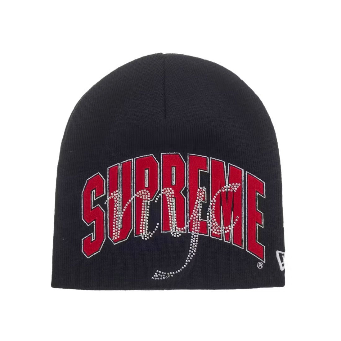 Supreme New Era Rhinestone Beanie Navy