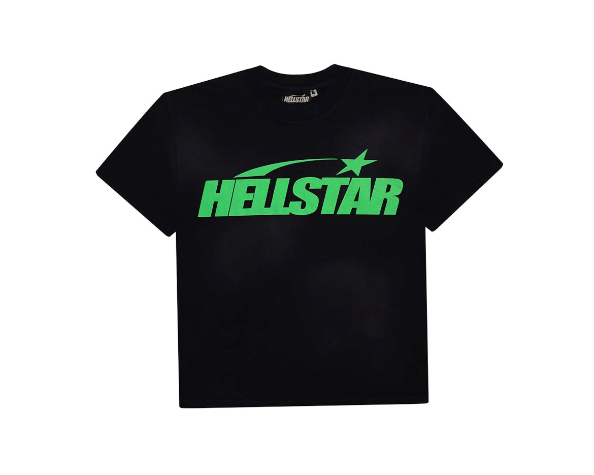 Hellstar Green On Black Classic Tee