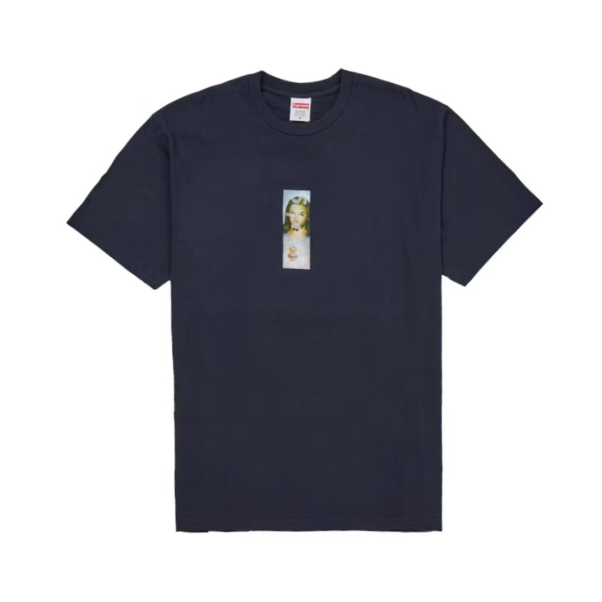 Supreme Prayer Card Box Logo Tee Navy