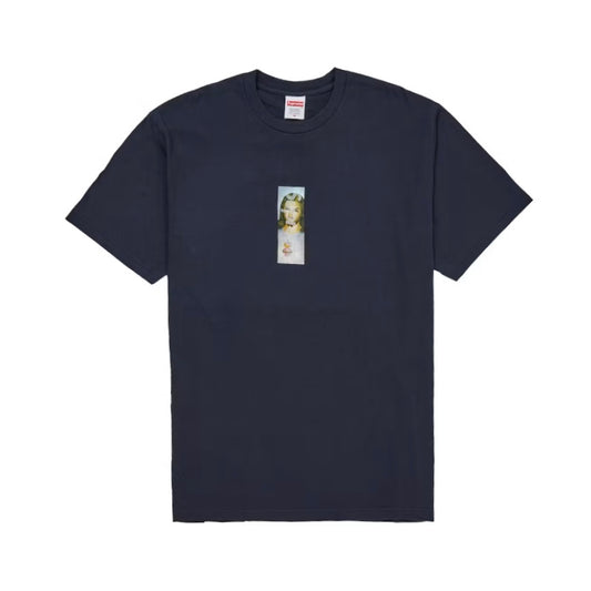 Supreme Prayer Card Box Logo Tee Navy