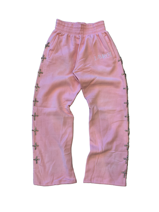 Lamrof Diamond Cross Sweats Pink