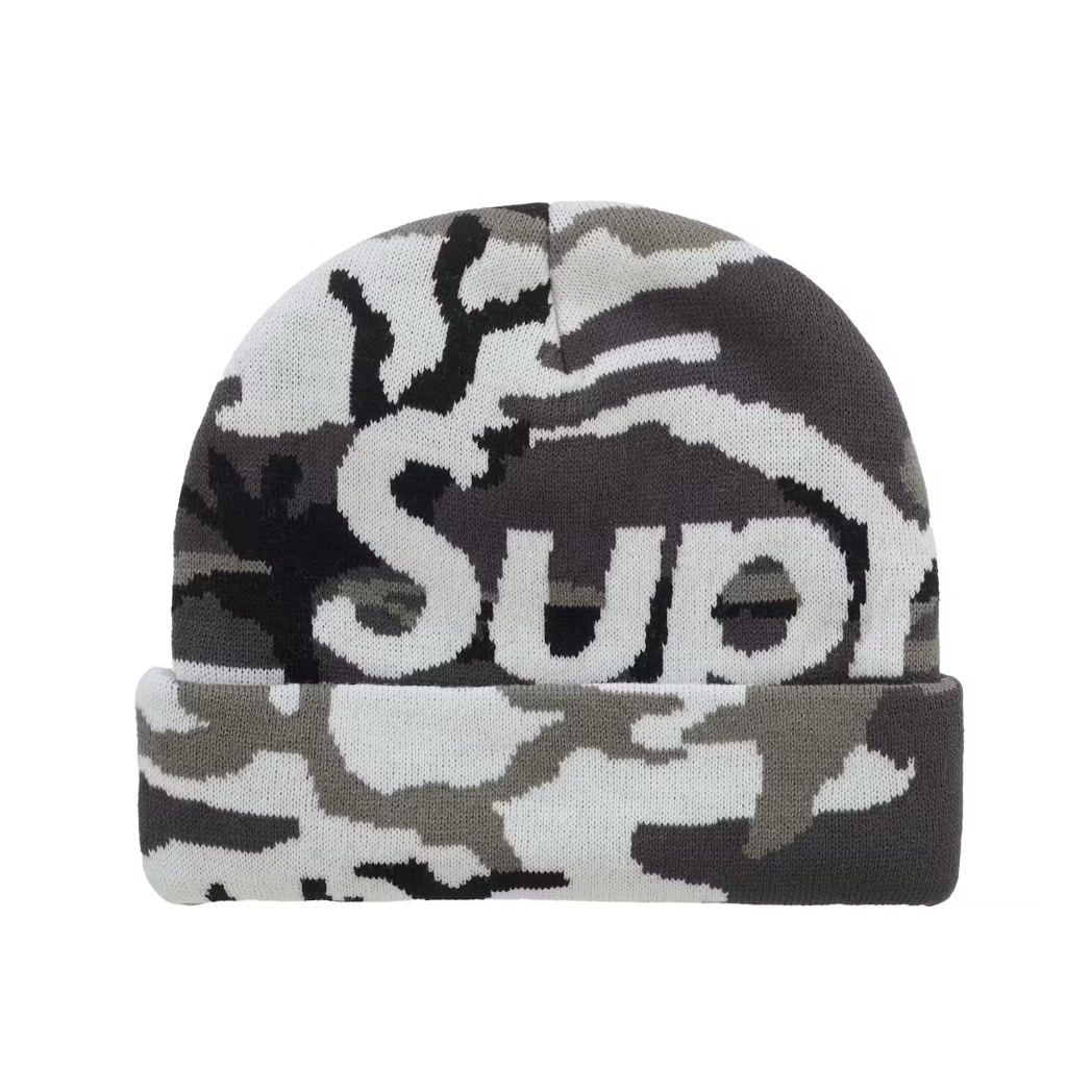 Supreme Snow Camo Big Logo Beanie
