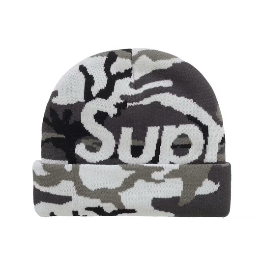 Supreme Snow Camo Big Logo Beanie