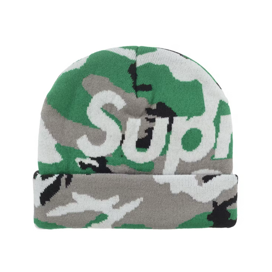 Supreme Camo Big Logo Beanie Green