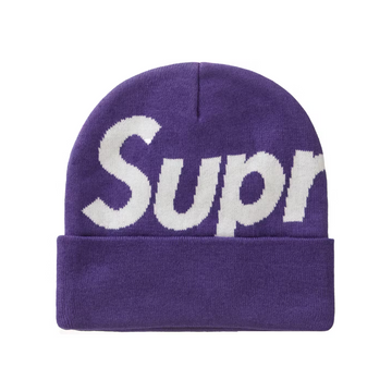 Supreme Big Logo Beanie Purple
