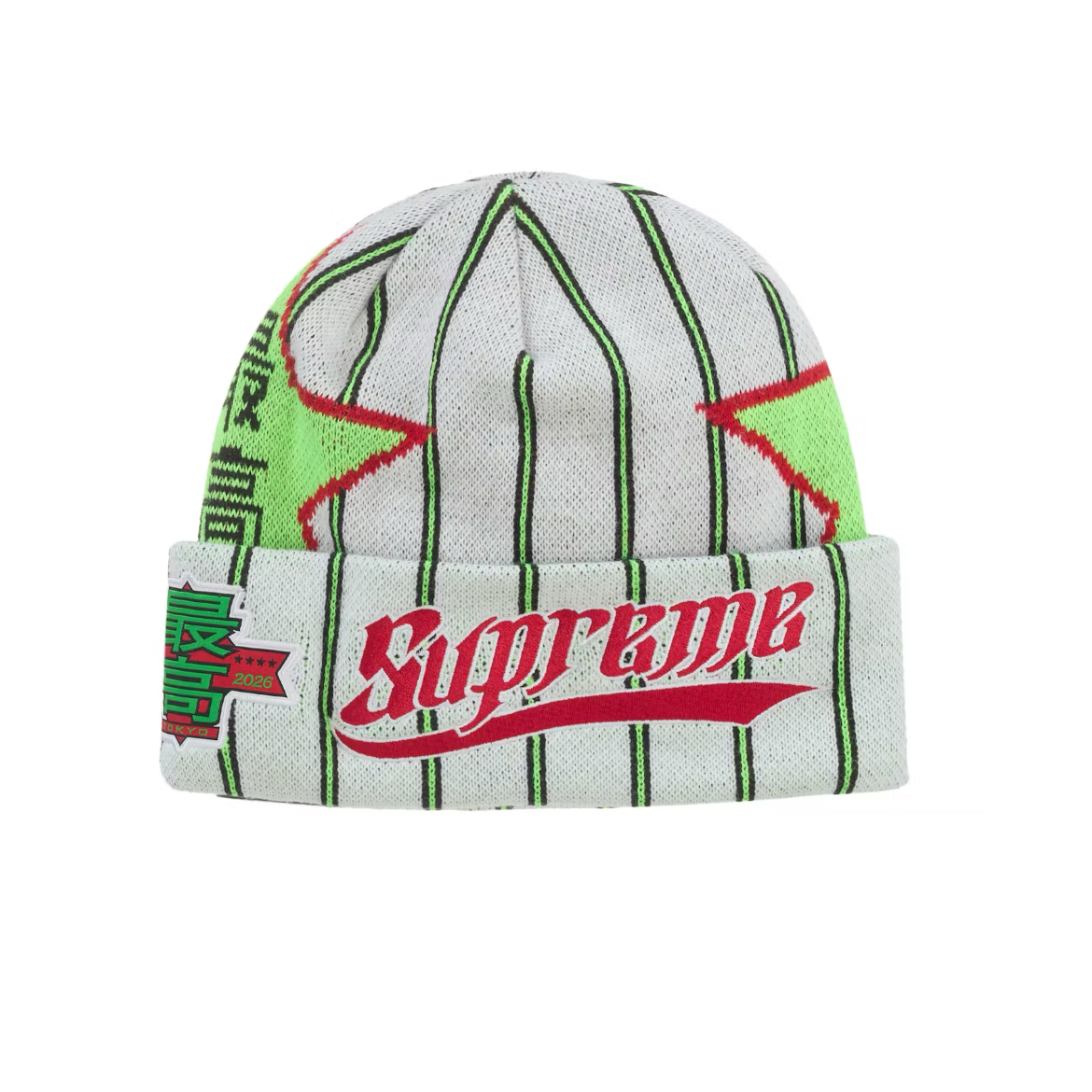 Supreme New Era Star Beanie Stripe