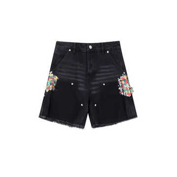 Undeveloped Noir Split Painters Denim Jorts