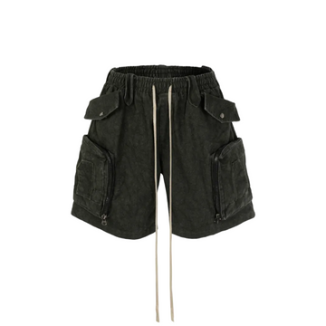Undeveloped Drawstring Jumbo Pocket Cargo Denim Jorts
