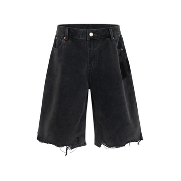Undeveloped Noir Cutoff Denim Jorts