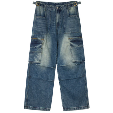 Pythia Belted Cargo Pocket Denim