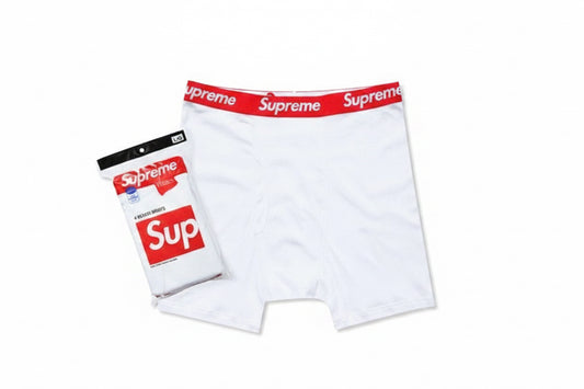 Supreme Hanes Boxer Briefs White