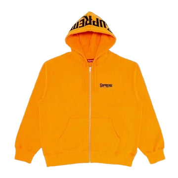 Supreme Mister Cartoon Zip Up Hooded Sweatshirt Tangerine