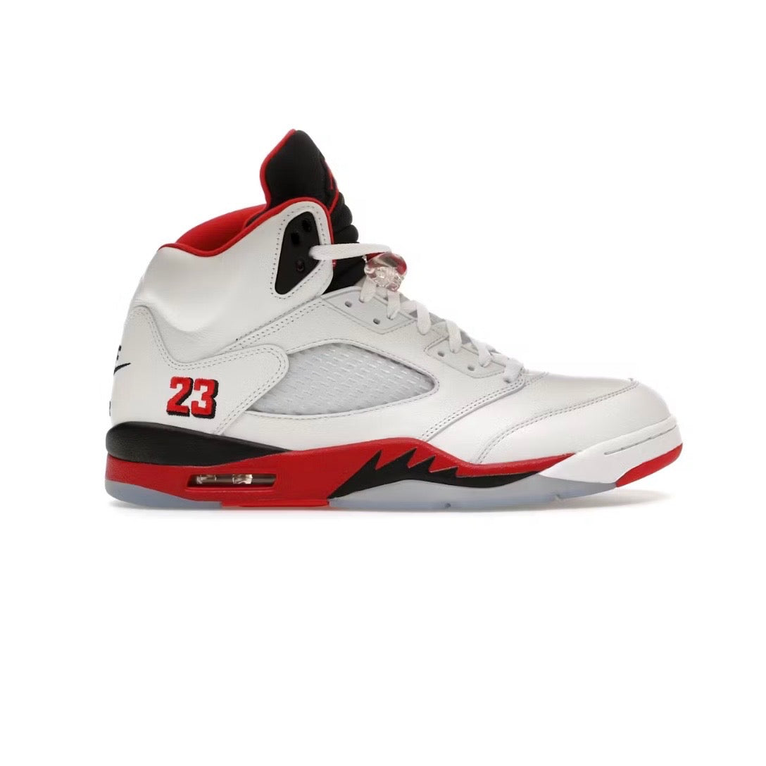Jordan 5 Retro Fire Red Black Tongue 2025