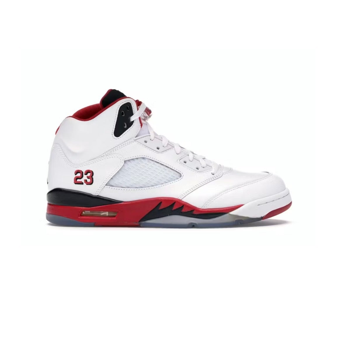 Jordan 5 Retro Fire Red Black Tongue