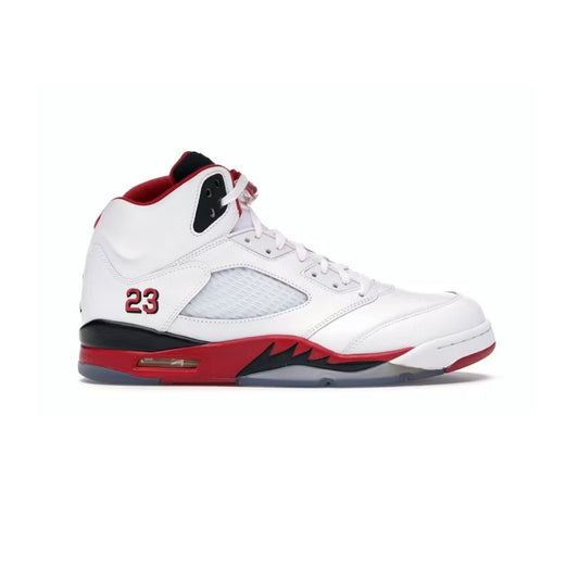Jordan 5 Retro Fire Red Black Tongue