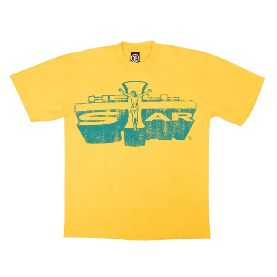 Hellstar Jesus Emblem Tee Yellow