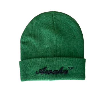 Awake Script Beanie Green