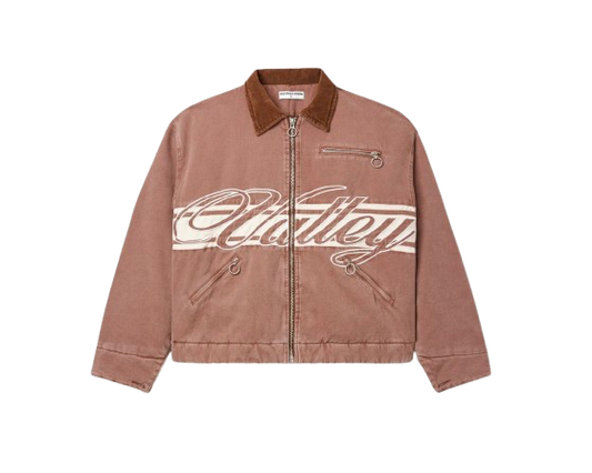 Vale Brown Cursive Trucker Jacket