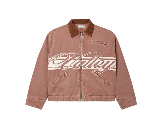 Vale Brown Cursive Trucker Jacket