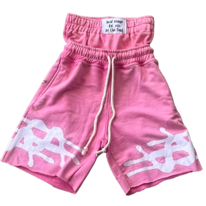 Social Stranger Double Waisted Shorts Pink
