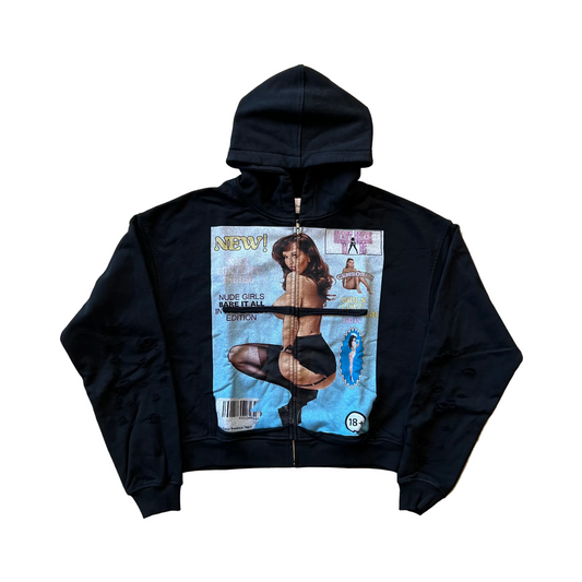 Girls Luv HBK Zip Up Black
