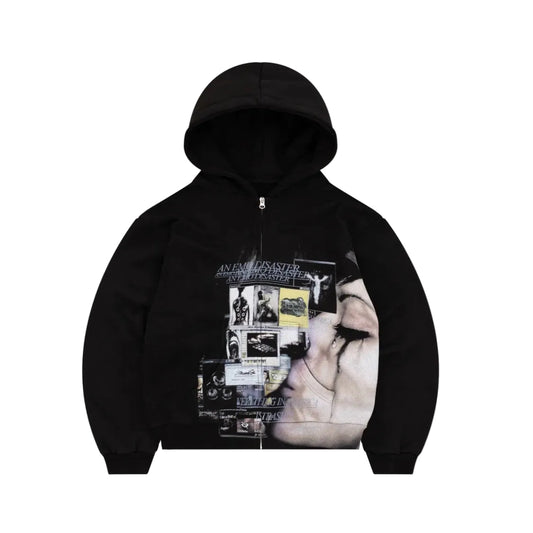 Bravest Internet Zip Up Hoodie Black
