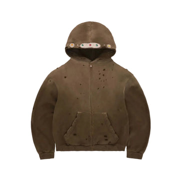 Bravest Brown Sapphire Zip Up Hoodie