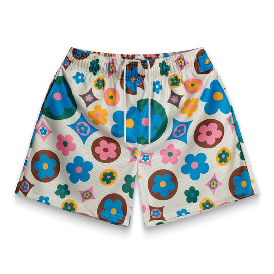 Bravest Flower Shorts Cream Multi