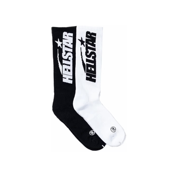 Hellstar Classic Socks White Black 2 pack