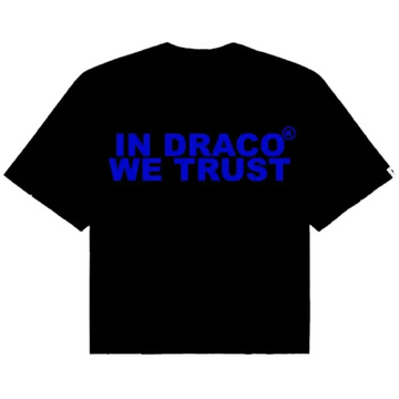 In Draco We Trust Black Blue Tee