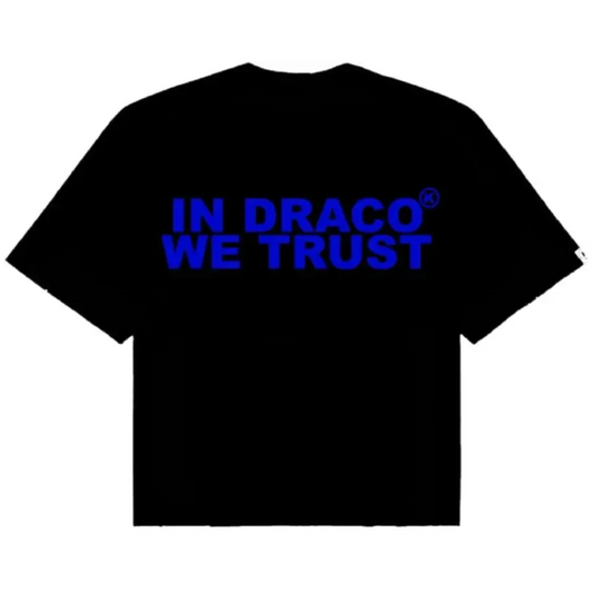 In Draco We Trust Black Blue Tee