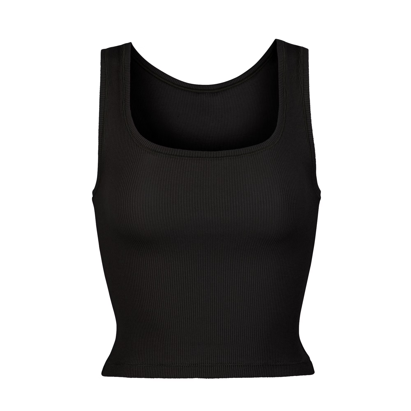 Skims Cotton Rib Tank Black