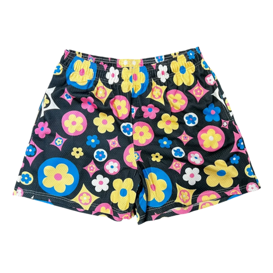 Bravest Flower Shorts Black Multi
