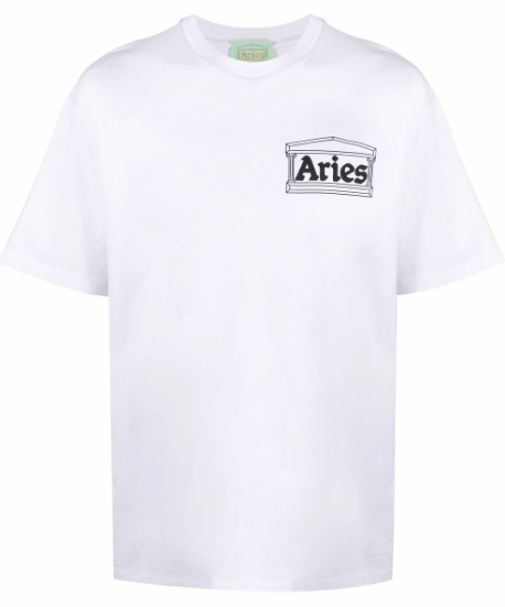 Aries Kebab Logo Print White Tee