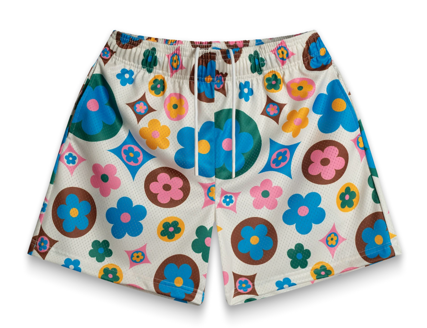 Bravest Flower Shorts Cream Multi