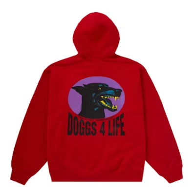 Supreme Doggs Hooded Sweatshirt Red