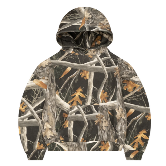 Bravest Tree Camo Hoodie Black