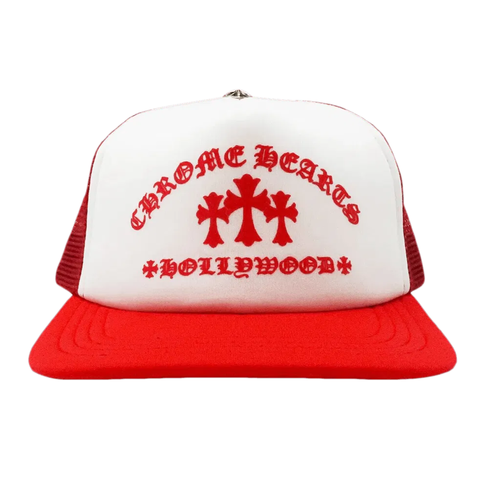 CHROME HEARTS KING TACO TRUCKER HAT RED