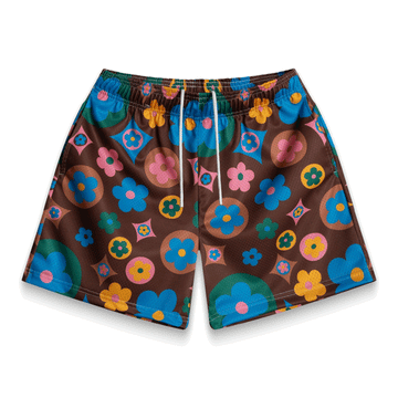 Bravest Flower Shorts Brown Multi