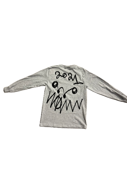 Asspizza Grey Box Logo Shirt Long Sleeve