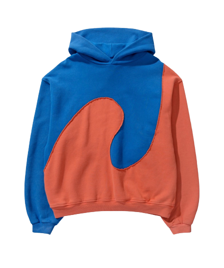 ERL Blue & Orange Swirl Hoodie