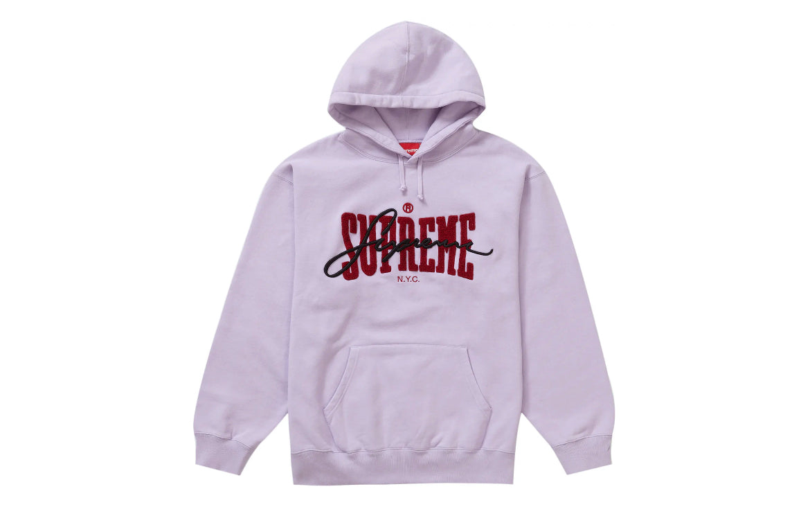 Supreme Chenille Purple Hoodie