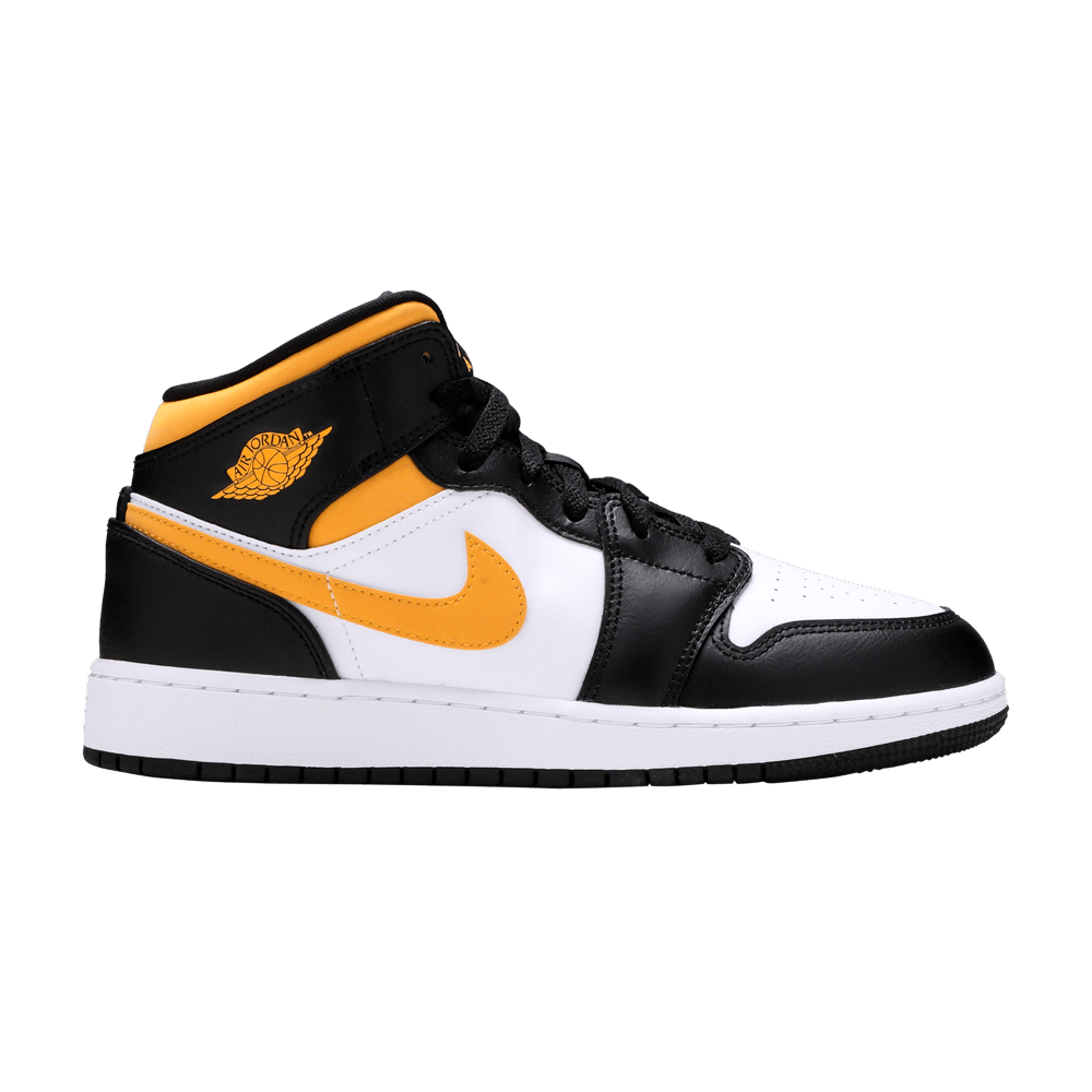 Jordan 1 Mid White Pollen Black